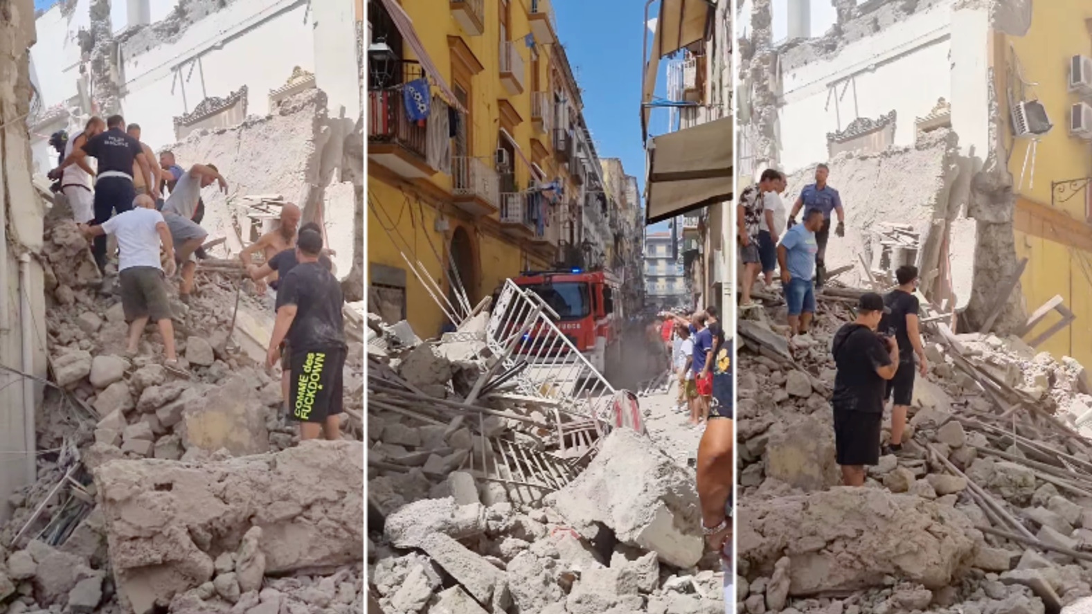 Crollo del palazzo di Corso Umberto I a Torre del Greco