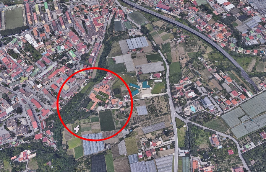 Villa San Marco a Stabia vista dal satellite