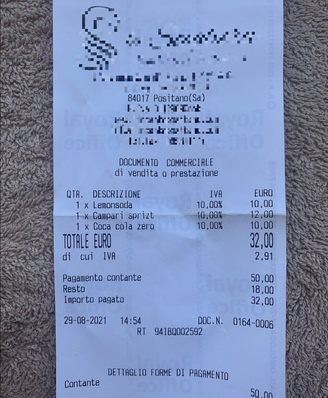 coca cola 10 euro positano