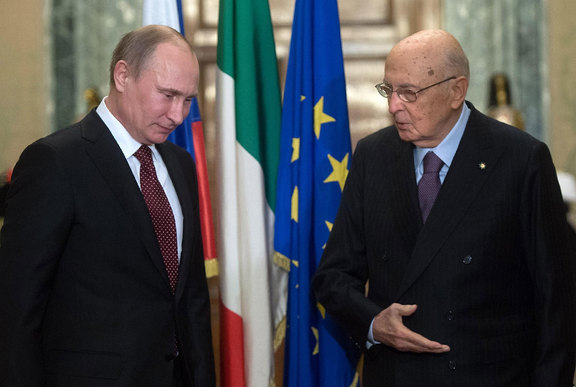 Vladimir Putin e Giorgio Napolitano