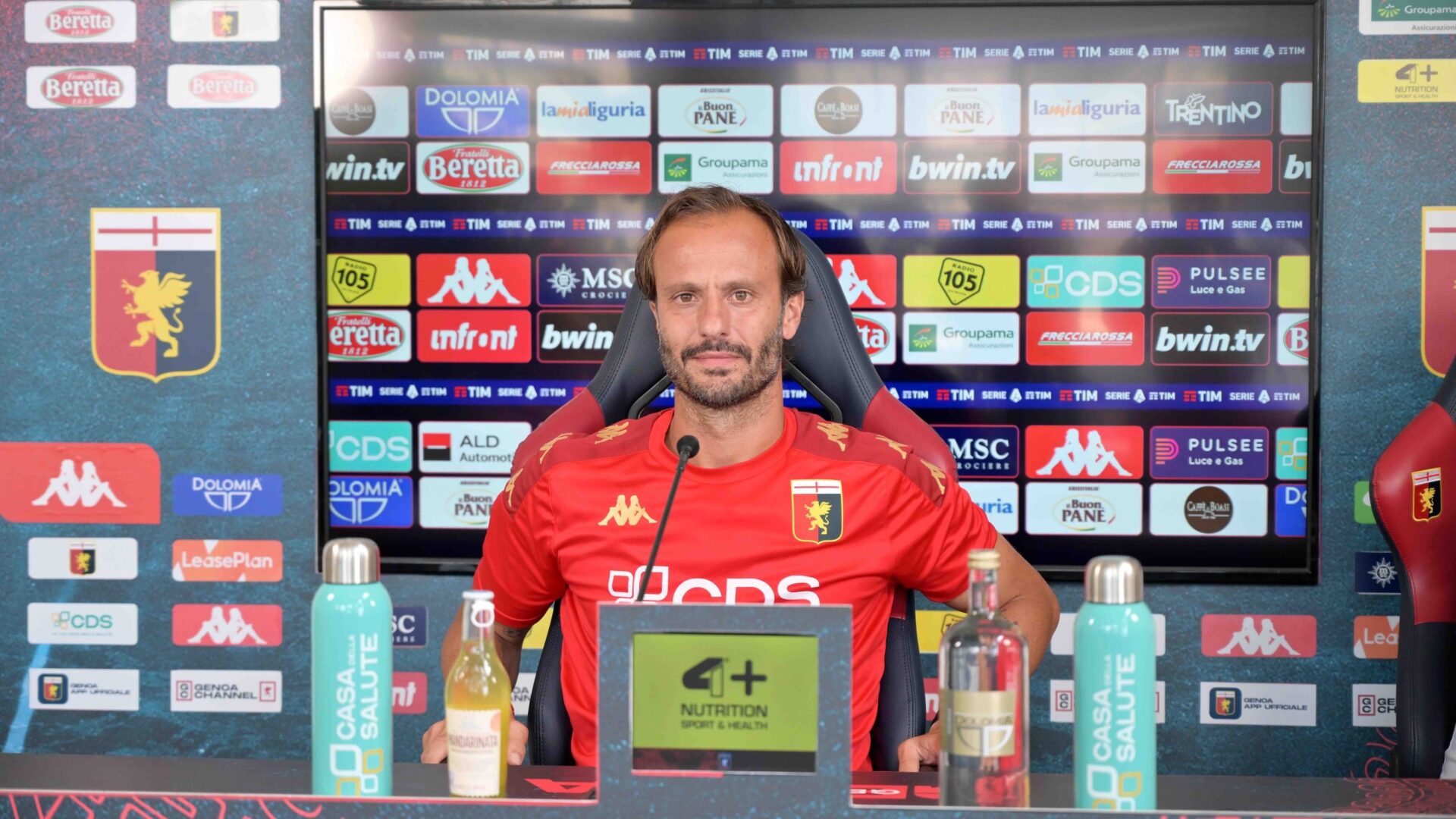 L'allenatore del Genoa Cricket and Football Club Alberto Gilardino: "Incontriamo i campioni d'Italia, saremo concentrati al 200%"