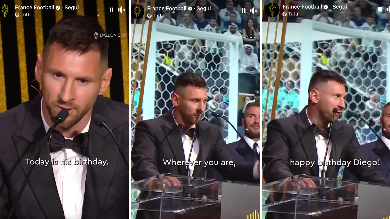 leo messi pallone d'oro maradona