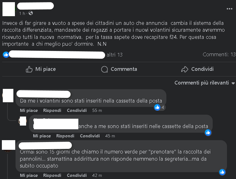 commenti rifiuti