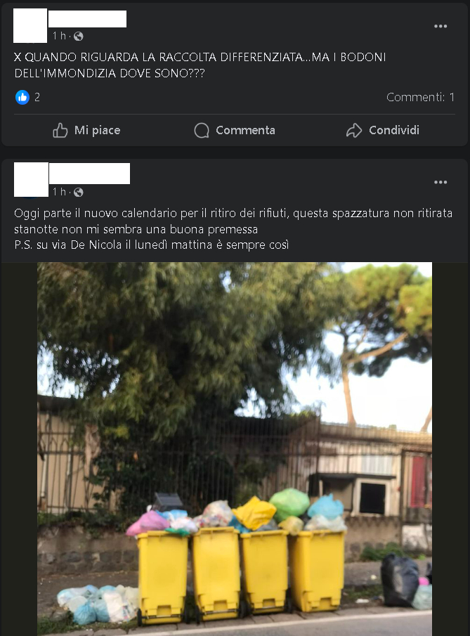 commenti raccolta rifiuti