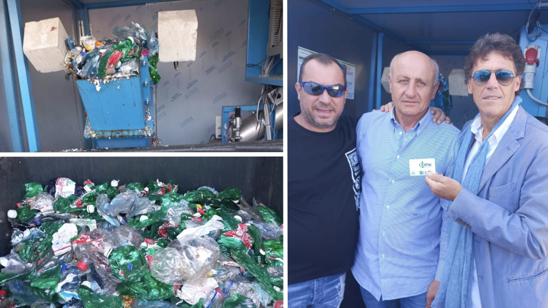 raccolta differenziata bottiglie plastica portici