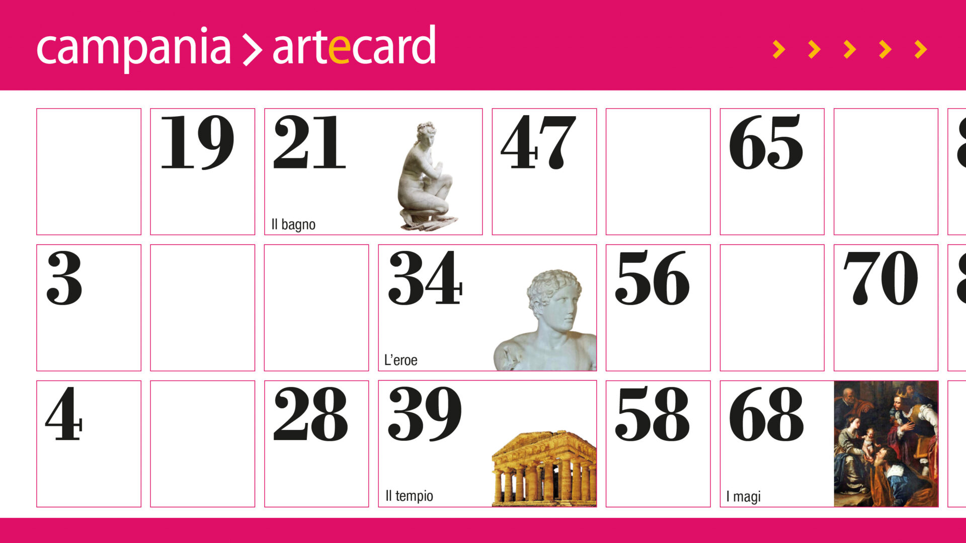 tombola arte scabec campania artecard