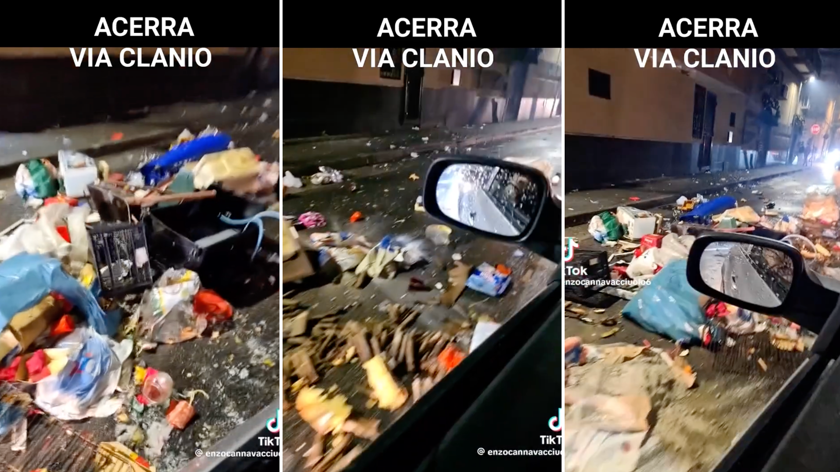 spazzatura strada festeggiamenti capodanno