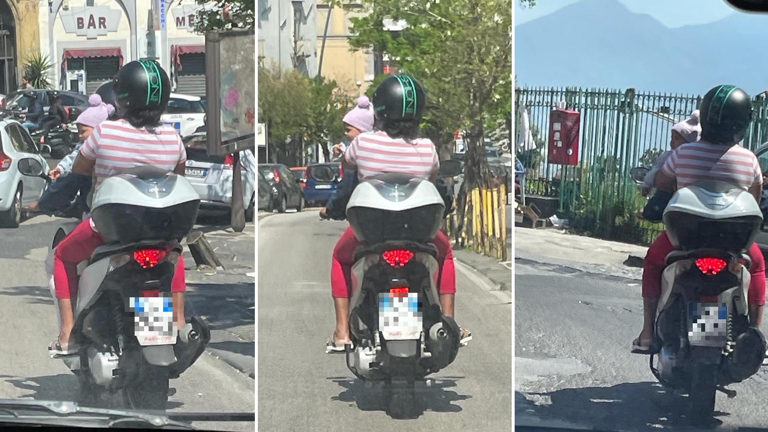 Neonato scooter senza casco