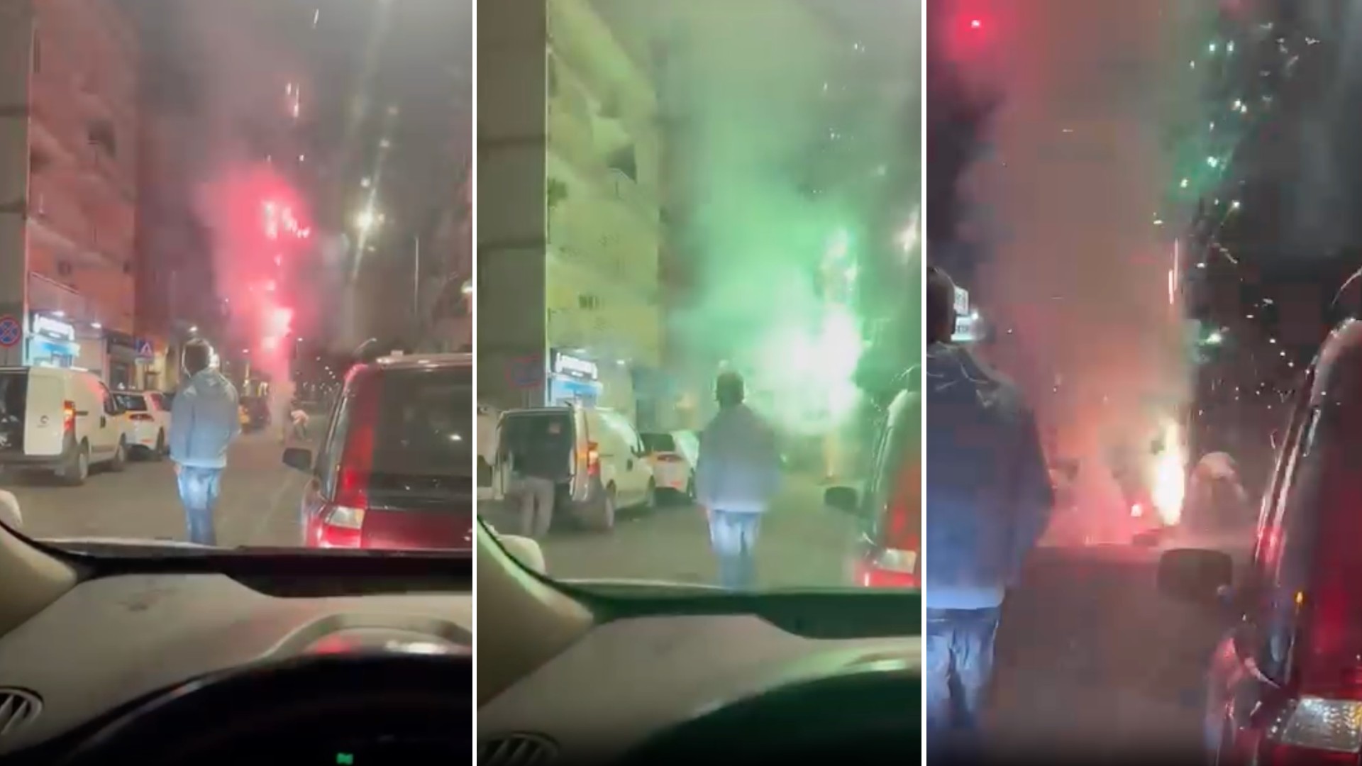 VIDEO/ Festa improvvisa in strada, tik-toker bloccano il traffico per sparare i fuochi d'artificio 