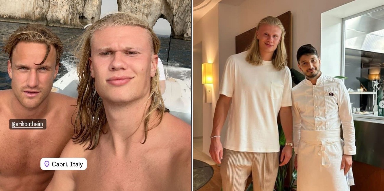 Haaland si gode la Campania per le sue vacanze estive, il bomber del Manchester City tra Capri e Nerano con amici e fidanzata