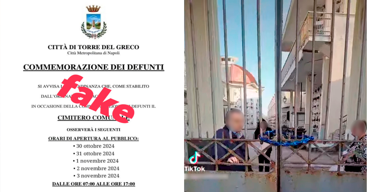 gente chiusa cimitero orari annuncio fake