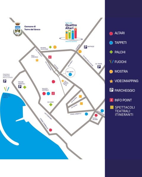 mappa quattro altari 2025